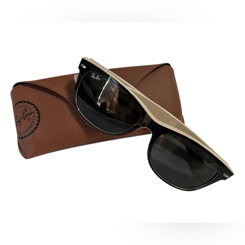Ray-Ban Classic Black and Cream Sunglasses - Picture 5 of 5
